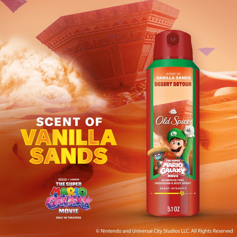 Old Spice Men's Body Spray, Desert Detour, Old Spice x The Super