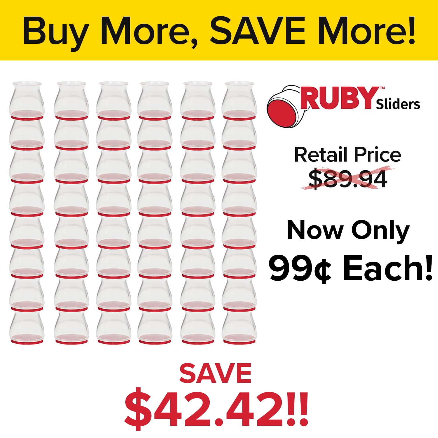 Ruby Sliders As Seen On Tv By Bulbhead Red Means They Re Authentic 8 Pack Walmart Com