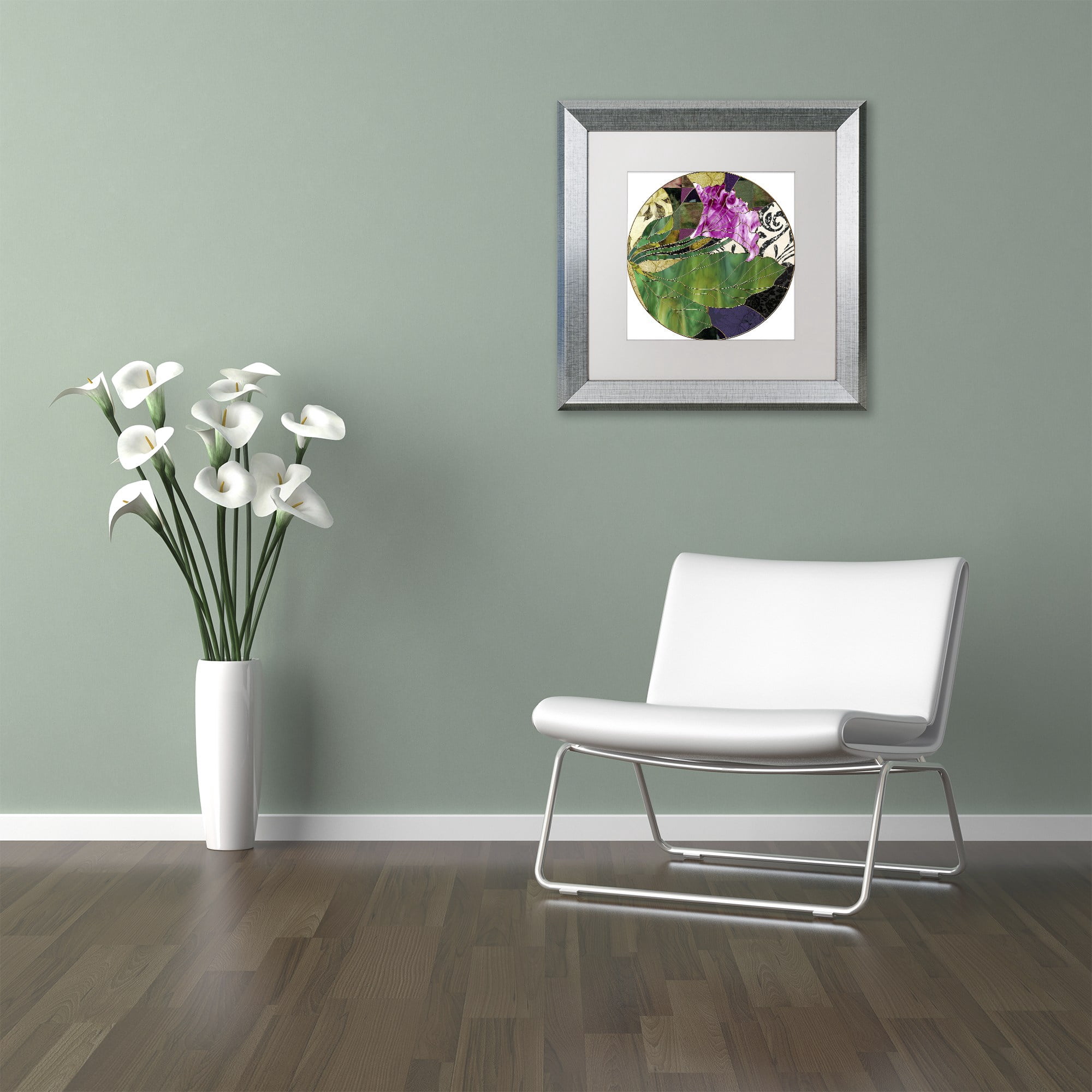 "Glassberry I" Canvas Art by Color Bakery White Matte, Silver Frame