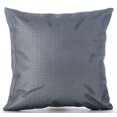 thumbnail image 1 of Funda de almohada decorativa gris, moderna y lisa, de 30 x 30 cm (12 x 12 pulgadas), cuadrada de piel sintética, color gris metalizado - Behind The Leather Mesh, 1 of 5