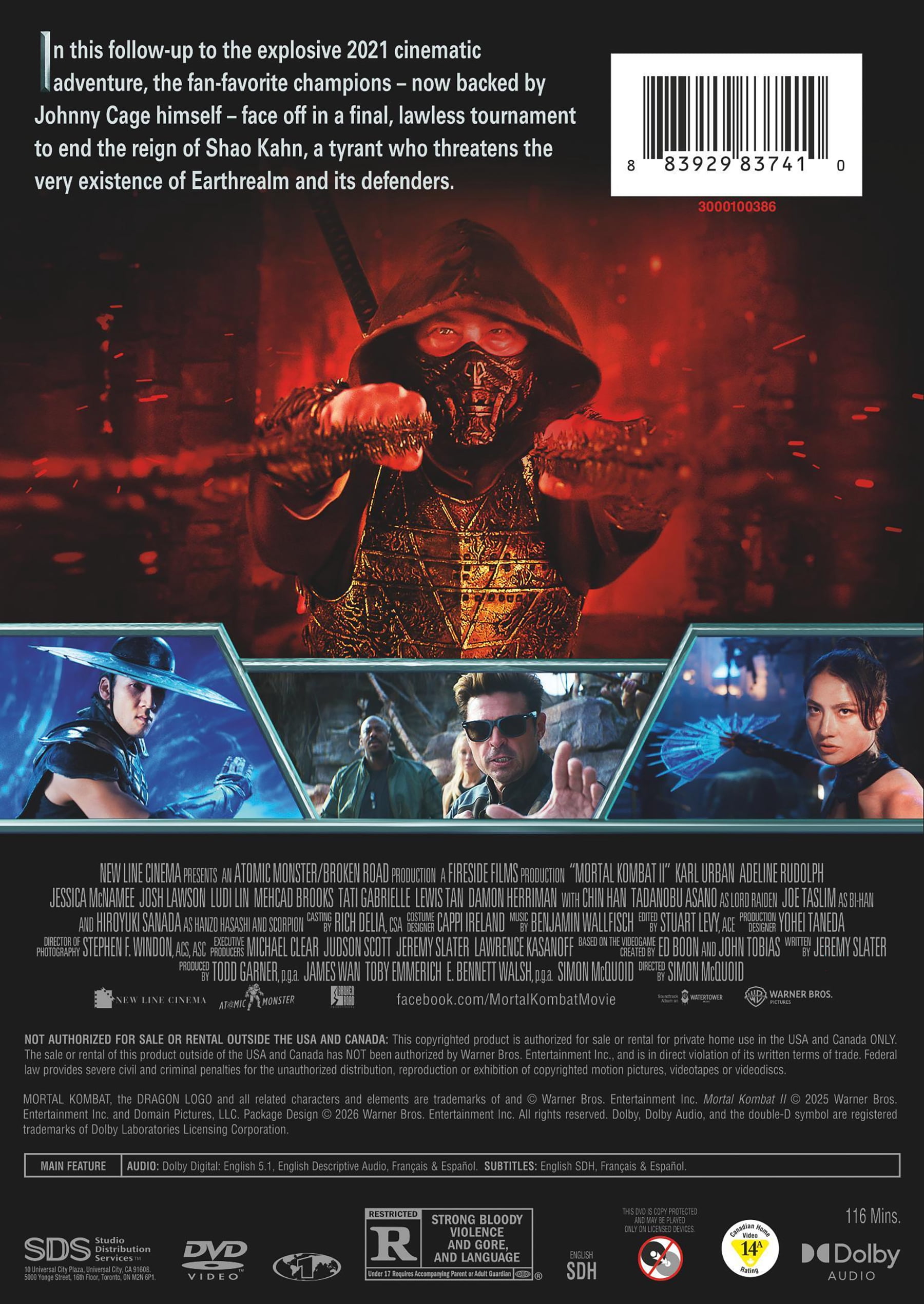 Mortal Kombat II (2026) (DVD), Action, New Line Cinema