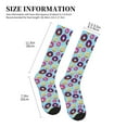 thumbnail image 2 of Lsque Donuts Pattern Sport Compression Socks for Men & Women 15-20 mmHg Knee High Nurse Pregnant Running Medical and Travel Athletic, 2 of 6