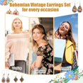 thumbnail image 2 of Aretes Colgantes Bohemios Vogacara 4 pares Aleación, 2 of 6