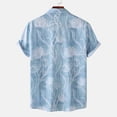 thumbnail image 4 of UVEASISHA Chemise Tropicale d'Été à Boutons pour Hommes, Chemises de Jeu de Quilles pour Hommes à Manches Courtes Imprimé Floral Chemise de Plage Décontractée à Col Rabattu Coupe Ample Chemises Hawaïennes en Liquidation Aujourd'hui Liquidation, 4 of 9