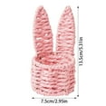thumbnail image 2 of ERK 1Pcs Hand Woven Rabbit Ears Mini Storage Easter Egg Desktop Multicolor Storage Baskets., 2 of 4