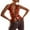 Brick Red, variant on Womens Cropped Halter Tank Tops Trendy PU Front Lace up Deep V Neck Cami Tops Faux Leather Hollow out Backless Summer Shirts Brown M