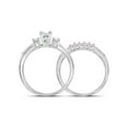 thumbnail image 4 of 10kt White Gold Princess Diamond Bridal Wedding Ring Band Set 1/2 Cttw, 4 of 4