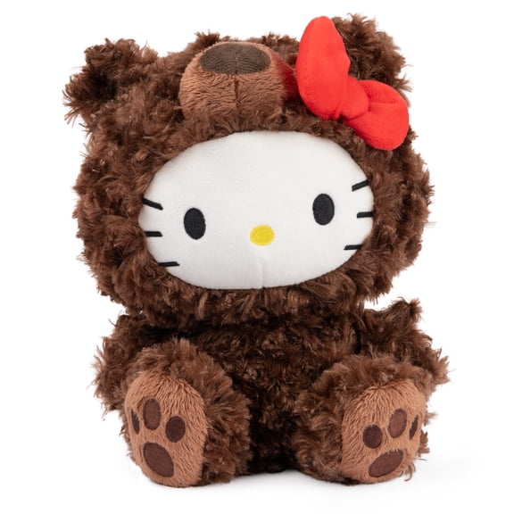 GUND Sanrio Hello Kitty Philbin Teddy Bear Plush Toy, Premium Stuffed Animal for Ages 1 and Up, Brown, 10”