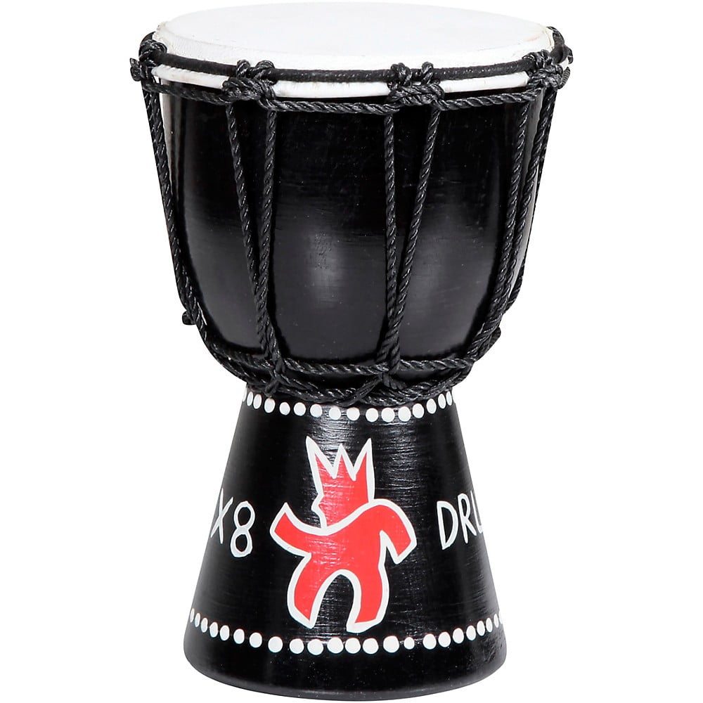 X8 Drums Mini Djembe Drum with Gecko Painted Design 6 