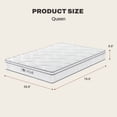 thumbnail image 4 of FunniHomi White 10'' Queen Size Mattress in a Box, Cooling Gel Memory Foam Mattress, Innerspring Mattress, CertiPUR-US Certified, Medium, 4 of 7