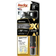 Korky 2X Toilet Fill Valve Black Plastic/Rubber for Universal - Case of: 1;