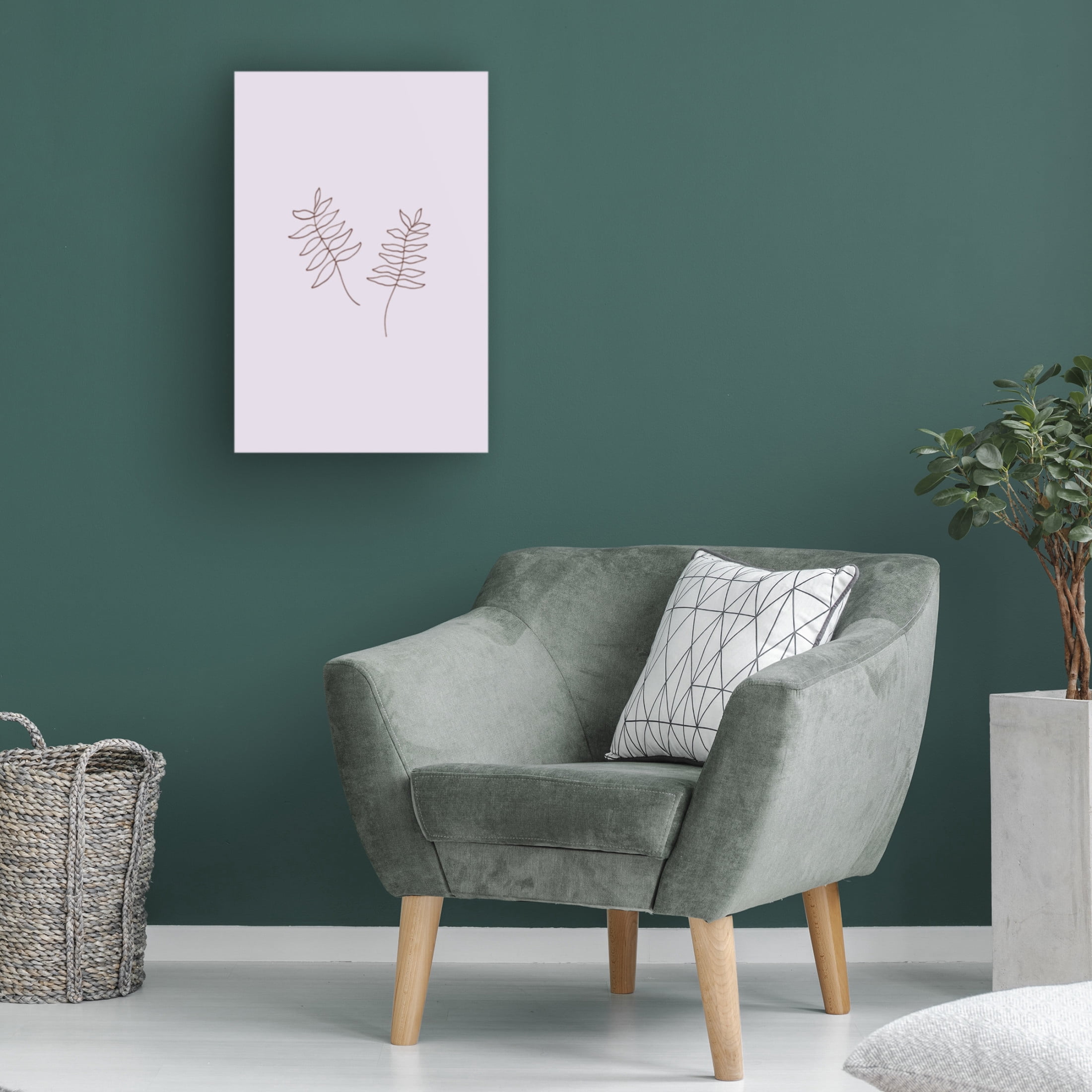 Canvas Wall Art - Pictufy Studio 'Two Twigs' Wall Art for Living Room, Bedroom, or Office Décor by Trademark Fine Art - 16 x 24 Inches