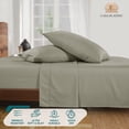 thumbnail image 6 of 1000 Thread Count Bed Sheet Set, Sateen Weave Luxury Deep Pocket Sheet Set, Premium Hotel Quality Sheet Set, Egyptian Cotton Blend Queen Sheet Set - Silver, 6 of 8