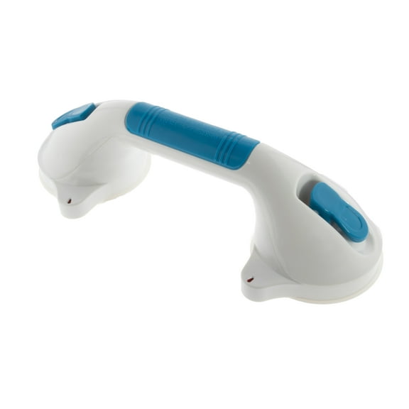 Suction Cup Grab Bar Handle - 12" Secure Hold w/ Safety Indicator - For Shower, Bathroom & Bathtub Stability Support Hand Assist Rail For Elderly, Disabled & Support