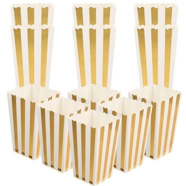 French Fries Boxes Popcorn Buckets Paper Movie Night Child Snack Micro-wave Oven 24 Pcs