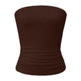 thumbnail image 4 of QGJZVUNL Sleeveless Womens Summer Tops Strapless Cropped Tube Tops Basic Backless Summer Clothes Size L, 4 of 7