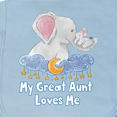 thumbnail image 3 of Inktastic My Great Aunt Loves Me Cute Elephants Clouds Moon and Stars Baby Burp Cloth, 3 of 3