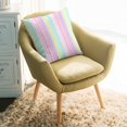 thumbnail image 2 of Throw Pillow Covers 26x26 Inch, Pink Aqua Stripes Decorative Pillow Cases for Couch Sofa Bed, Geometric Yellow Geometric Cotton Linen Square Home Decor Pillowcases with Hidden Zipper, 2 of 7
