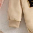 thumbnail image 4 of WERYOUNG Girls Boys Onesie Comfort Long Sleeve Round Neck Pumpkin Embroider Pullover Halloween Bodysuits Trendy Outdoor One-Pieces,Beige,6-12 Months, 4 of 7