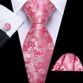 thumbnail image 3 of Set de Corbata Barry.Wang Rosa con Estampado Floral en Seda 160 cm, 3 of 5
