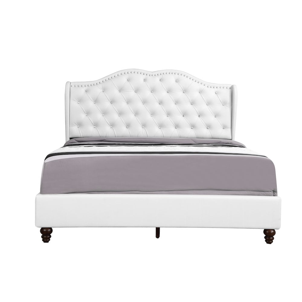 Glory Furniture Joy Queen Bed in White Color