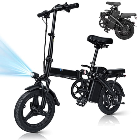 Electric Bike for Adults 350W Motor, 20 Mph Folding Ebike, 14" Tire Electric Bicycles with Max 15° Uphill, 48V 12Ah Battery, 30 Miles PAS Range, E Bikes for Adults and Teens UL2849