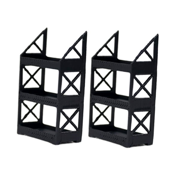 2 x 1/64 Escala Neumáticos Rack Rueda Estante Mini Escenografía Accesorios Portador de Neumáticos Modelo Coche Garaje Ruedas Estante de Almacenamiento