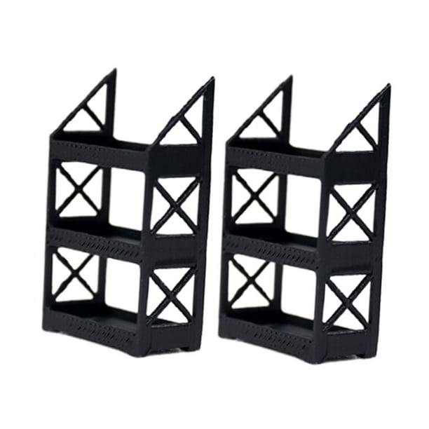 2 x 1/64 Escala Neumáticos Rack Rueda Estante Mini Escenografía Accesorios Portador de Neumáticos Modelo Coche Garaje Ruedas Estante de Almacenamiento