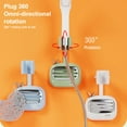 thumbnail image 4 of Shower Head Holder Self Adhesive Stand Rack Replacement Bathroom 360 Degree Rotatable Wall Showerhead Bracket Plastic Punch Free Waterproof Stand Green, 4 of 7