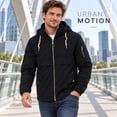 thumbnail image 2 of Smawell Men's Windbreaker Jacket, Lightweight Hooded Full Zip Casual Outdoor Jacket with Drawstring Hood, Elastic Cuffs and Utility Pockets for Travel, Commuting & Everyday Wear, 2 of 7