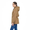 thumbnail image 4 of Women's London Fog Zip-Front Rain Anorak Jacket Color: Brown Size: X LARGE, 4 of 4