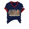 thumbnail image 2 of Womens Tops 250Th Anniversary Print V Neck T Shirt 250Th Anniversary Tshirt Patriotic Tee on Sale, 2 of 6