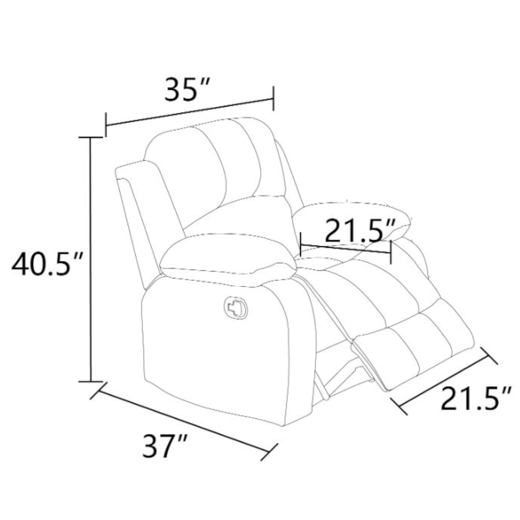 JESTOP Manual Recliner Chair, Overstuffed Faux Leather or Upholstered Single Sofa for Living Room Bedroom