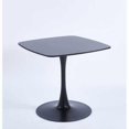 thumbnail image 2 of 23.62 Inch Dining Table Black with Metal Legs, Sturdy MDF Top for Small Spaces, Easy Assembly Kitchen Breakfast Nook Table, Compact Dining Room Furniture for Apartments and Condos, 2 of 8