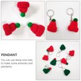 thumbnail image 2 of 10 PCS 1 Conjunto de decoraciones de llave de llave de forma de sombrero de punto adorable (rojo 2), 2 of 6
