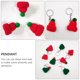 thumbnail image 2 of 10 PCS 1 Conjunto de decoraciones de llave de llave de forma de sombrero de punto adorable (rojo 2), 2 of 6