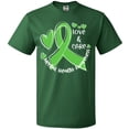 thumbnail image 3 of Inktastic Love and Care Mental Health Awareness Green Ribbon T-Shirt, 3 of 5
