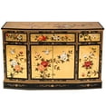 thumbnail image 7 of Red Lantern Gold Lacquer Slant Sideboard - Birds and Flowers, 7 of 7