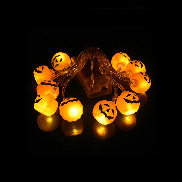 150cm 10LED Halloween LED Cadena De Luces Portátiles Calabaza Fantasma Esqueletos Para El Hogar Bar Fiesta Decoración Suministros 2022