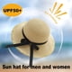 thumbnail image 4 of Circunferencia del sombrero de 56-58 cm, sombrero de paja con lazo, sombrero para el sol con protección solar de verano, sombrero de ala cruda, sombrero para el sol en la playa para vacaciones al, 4 of 5