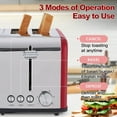 thumbnail image 3 of CUSIMAX 4-Slice Toaster, Stainless Steel with Extra Wide Slots, 3 of 4