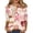 Red, variant on JULMCOMO Breast Cancer Awareness Shirts for Women Pink Ribbon Crew Neck 3/4 Sleeve Cute Graphic Tees Breast Cancer Loose Fit Casual T Shirts Light Green L