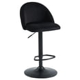 thumbnail image 1 of Modern Velvet & Metal Air Lift Stool in Black, 1 of 4