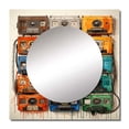 thumbnail image 2 of Designart "Diagrammatic Drawing Of Cassette Tapes" Cassette Tapes Square Mirror For Wall Decor - Large Multicolor Square Printed Wall Mirror Art - Square Modern Mirror - Wall Mounted Mirror, 2 of 5