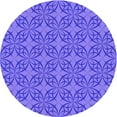 thumbnail image 1 of Ahgly Company Machine Washable Indoor Round Transitional Purple Mimosa Purple Area Rugs, 3' Round, 1 of 7
