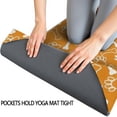 thumbnail image 3 of Yellow Puppy Dog Food Footprints Hot Yoga Mat Towel Non Slip for Hot Yoga - Quick-Drying Yoga Mat Cover with 4 Corner Pockets with Travel Bag - Hot Yoga Towel Non Slip 74"x26", 3 of 6
