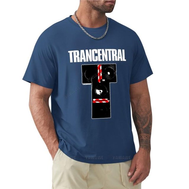 Camiseta de verano para hombre camisa con estampado de KLF TRANCENTRAL negra