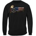 thumbnail image 4 of Firefighter Eagle And Flag Firefighter 8oz 50/50 Black Hooded Sweat Shirt XX-Large, 4 of 7