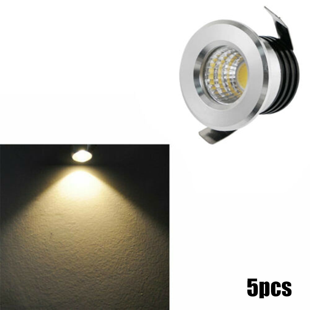 5x Mini 3W LED Recessed Small Cabinet Spot Lamp Ceiling Downlight Kit Fixture 