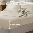 thumbnail image 5 of Hyde Lane 1000 Thread Count Egyptian Cotton Sheets, King Size Sheets Set, 100% Pure Cotton Luxury Hotel Sheets Set, 18" Deep Pocket Sateen Sheets, 4PC Thick Bed Sheets (King, Taupe), 5 of 15